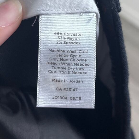 Talbots Hampshire Curvy Women Size 6 Black High Rise Straight Leg Pants Trouser - Picture 7 of 10